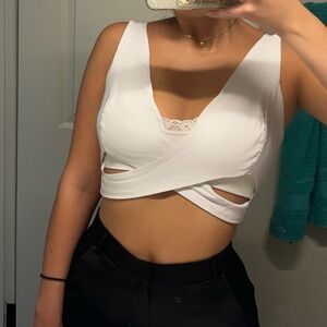 White crop top